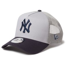 画像2: NEWERA（ニューエラ）“9FORTY A-Frame トラッカー MLB Side Patch ニューヨーク・ヤンキース グレー/ネイビー” (2)