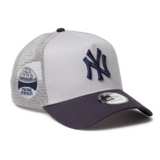 画像1: NEWERA（ニューエラ）“9FORTY A-Frame トラッカー MLB Side Patch ニューヨーク・ヤンキース グレー/ネイビー” (1)