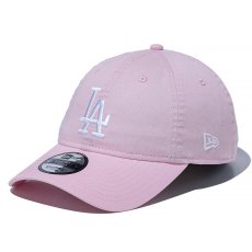 画像1: NEWERA（ニューエラ）“9TWENTY ロサンゼルス・ドジャース ウォッシュドコットン ピンク × ホワイト” (1)