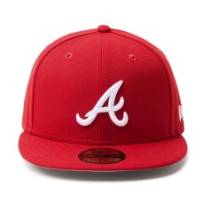 画像2: NEWERA（ニューエラ）“59FIFTY MLB Scarlet アトランタ・ブレーブス スカーレット” (2)