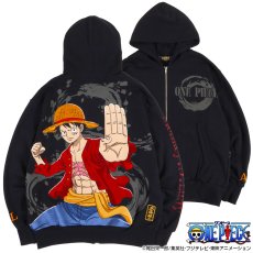 画像1: ONE PIECE(ワンピース)×絡繰魂(カラクリタマシイ) “麦わらのルフィー ジップパーカー” (1)