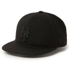 画像1: NEWERA（ニューエラ）“9FIFTY SB レザーストラップ MELTON メルトン ニューヨーク・メッツ ブラック” (1)