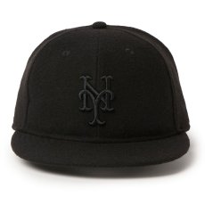 画像2: NEWERA（ニューエラ）“9FIFTY SB レザーストラップ MELTON メルトン ニューヨーク・メッツ ブラック” (2)