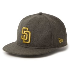 画像1: NEWERA（ニューエラ）“9FIFTY SB レザーストラップ MELTON メルトン サンディエゴ・パドレス カーキ” (1)