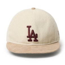画像2: NEWERA（ニューエラ）“RC 9FIFTY レザーストラップ Corduroy コーデュロイ ロサンゼルス・ドジャース アイボリー ベージュ” (2)