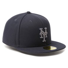 画像3: NEWERA（ニューエラ）“59FIFTY MLB Metallic Pewter ニューヨーク・メッツ ネイビー” (3)