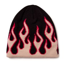 画像1: NEWERA（ニューエラ）“ベーシック ビーニー フレイム ブラック/ピンク” (1)