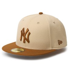 画像1: NEWERA（ニューエラ）“59FIFTY Powered by GORO（MIN-NANO） ニューヨーク・ヤンキース オーツミルク/ティラミス” (1)