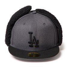 画像3: NEWERA（ニューエラ）“59FIFTY Dog Ear ドッグイヤー ロサンゼルス・ドジャース ヘザーグラファイト/ブラック” (3)