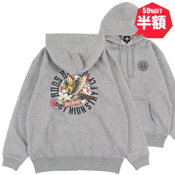 画像1: 【半額】【ラストXLのみ】BUDS（バッズ）“EAGLE ZIP HOOD” (1)