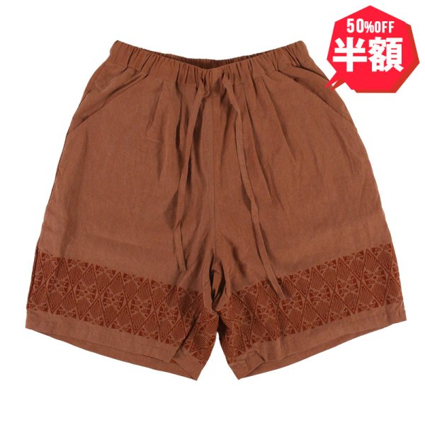 画像1: 【半額】PeeTee. (ピーティー) “ETHNIC STITCH SHORTS” (1)