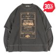 画像1: 【30%OFF】PeeTee. (ピーティー) “PEETEE CLOTHING FAKE LAYERED SWEAT” (1)