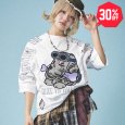 画像1: 【30%OFF】【ラスト大型犬（XL）のみ】GALFY(ガルフィー) “病みに染まりし反戦Tシャツ” (1)