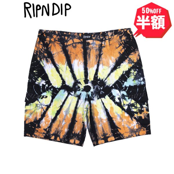 画像1: 【半額】【ラストLのみ】RIPNDIP (リップンディップ) “SUNBURST CARGO SHORTS” (1)