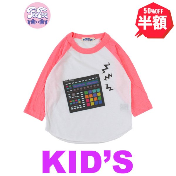 画像1: 【半額】[子供服] 【ラストM (110)のみ】PeeTee. (ピーティー) “MPC KIDS NEON RAGLAN” (1)