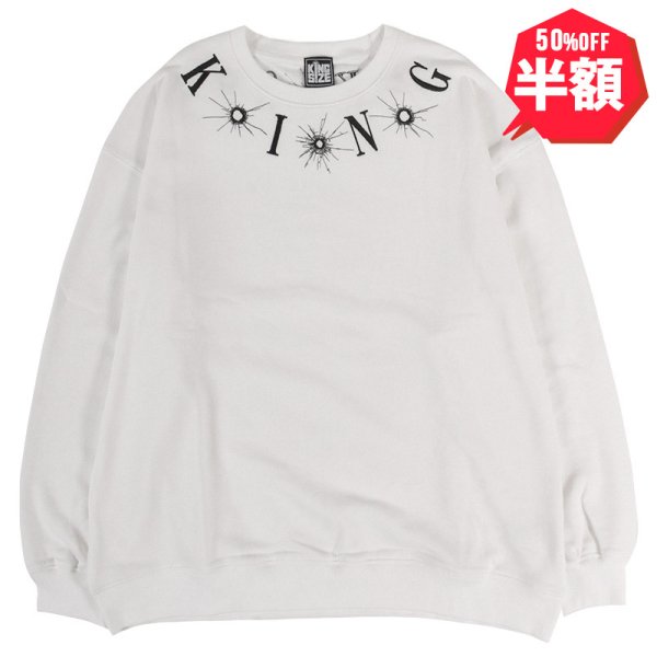画像1: 【半額】KINGSIZE（キングサイズ）“GUN HOLE CREW SWEAT” (1)