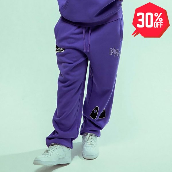 画像1: 【30%OFF】【ラストXLのみ】GRIMEY / GRMY (グライミー) “NABLUS SWEATPANTS - VIOLET” (1)