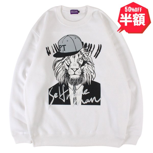 画像1: 【半額】【ラストMのみ】PeeTee. (ピーティー) “SELF MADE MAN CREW SWEAT” (1)
