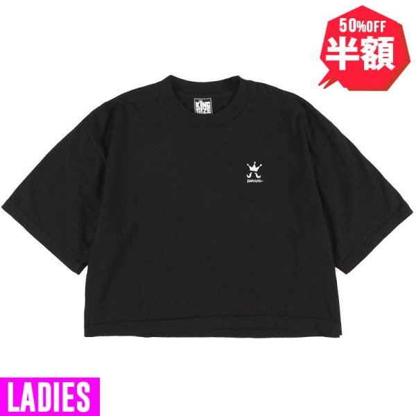 画像1: 【半額】[レディース] KINGSIZE（キングサイズ）“LOGO CROPED LADYS TEE” (1)