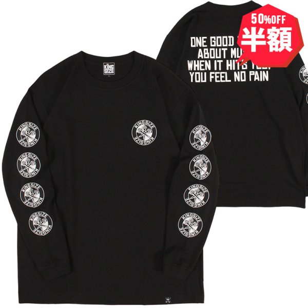 画像1: 【半額】【ラストMのみ】KINGSIZE（キングサイズ）“THREE THE MIC L/S TEE” (1)