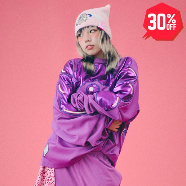 画像1: 【30%OFF】GALFY(ガルフィー) “ピッカピカの大萌袖ロンTee” (1)