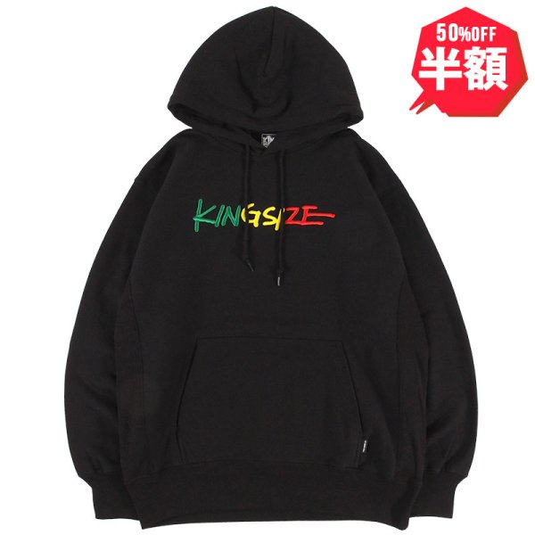 画像1: 【半額】KINGSIZE（キングサイズ）“RASTA LOGO HOODSWEAT” (1)