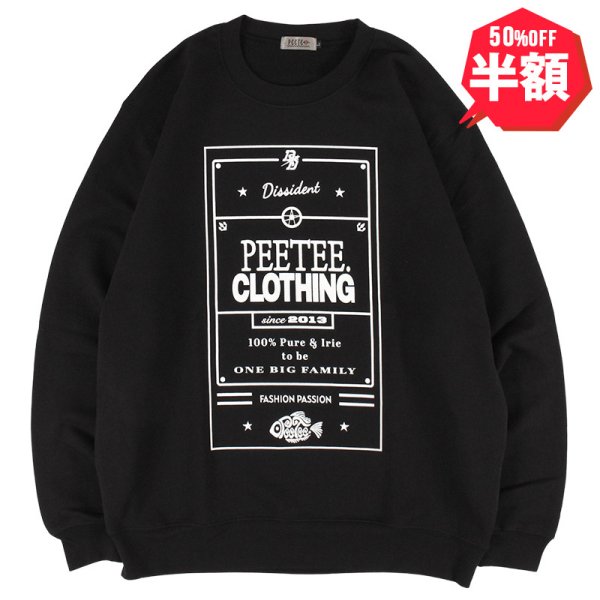 画像1: 【半額】PeeTee. (ピーティー) “PEETEE CLOTHING CREW SWEAT” (1)