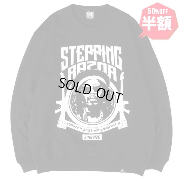 画像1: 【半額】【ラストMのみ】KINGSIZE（キングサイズ）“STEPPING RAZOR CREW SWEAT” (1)