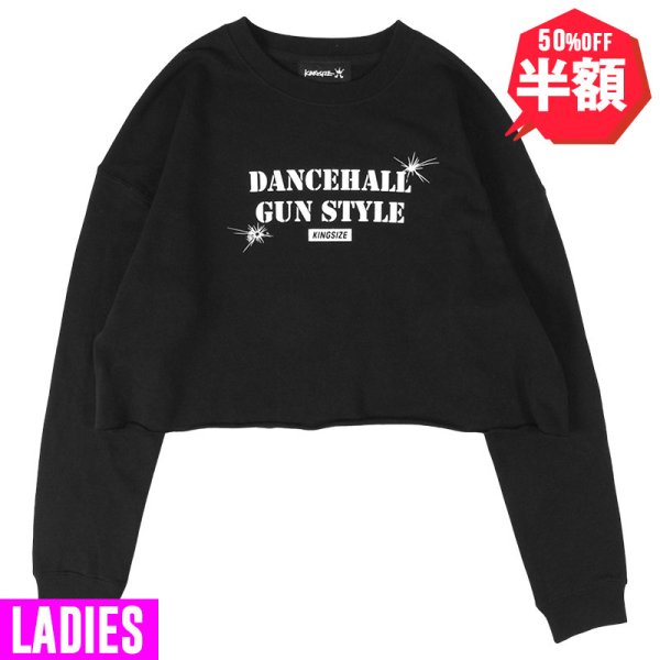 画像1: 【半額】[レディース] KINGSIZE（キングサイズ）“DANCEHALL W CROPPED CREW” (1)