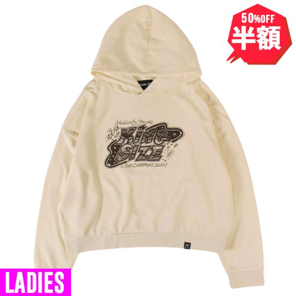 画像1: 【半額】[レディース] 【ラストSのみ】KINGSIZE（キングサイズ）“CHAMPION W CROPPED HOODY” (1)