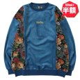 画像1: 【半額】【ラストLのみ】PeeTee. (ピーティー) “VELOR FLOWER CREW NECK” (1)