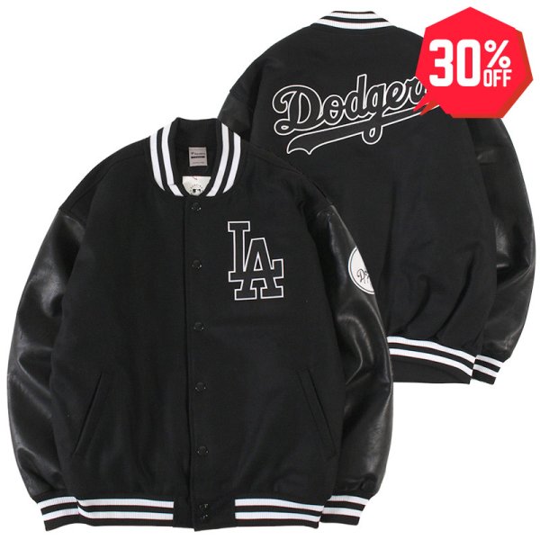画像1: 【30%OFF】FANATICS (ファナティクス) “MLB LOS ANGELS DODGERS MELTON STUDIAM JACKET (ML2324FW0006)” (1)