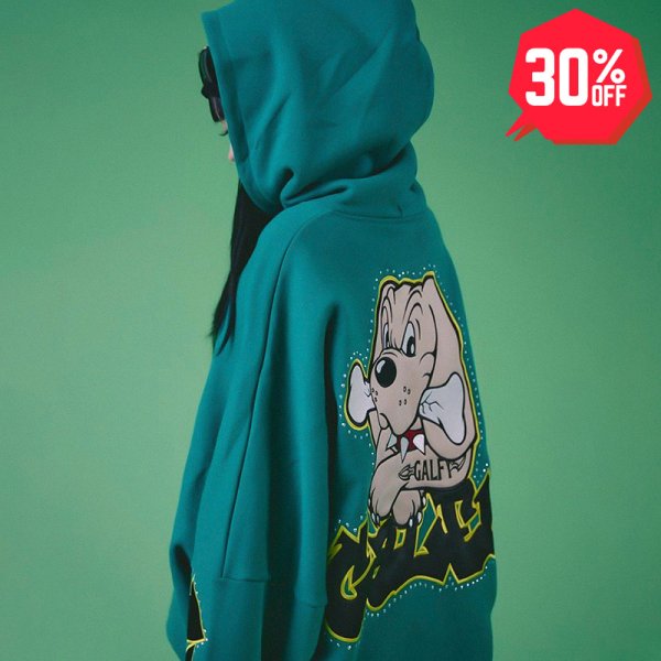 画像1: 【30%OFF】GALFY(ガルフィー) “ギャル男BIGロゴダブダブパーカー” (1)