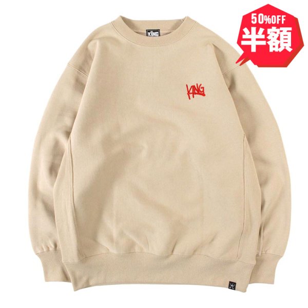 画像1: 【半額】KINGSIZE（キングサイズ）“DRAW CREW SWEAT” (1)