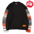 画像1: 【半額】【ラストLのみ】PeeTee. (ピーティー) “GRADATION SLEEVE CREW KNIT” (1)