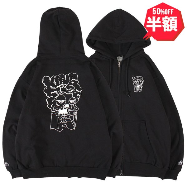 画像1: 【半額】KINGSIZE（キングサイズ）“KING CASP ZIP HOOD” (1)