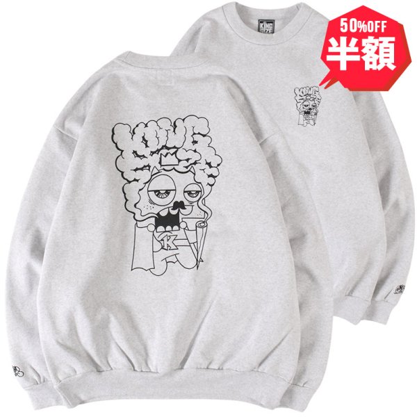 画像1: 【半額】KINGSIZE（キングサイズ）“KING CASP CREW SWEAT” (1)