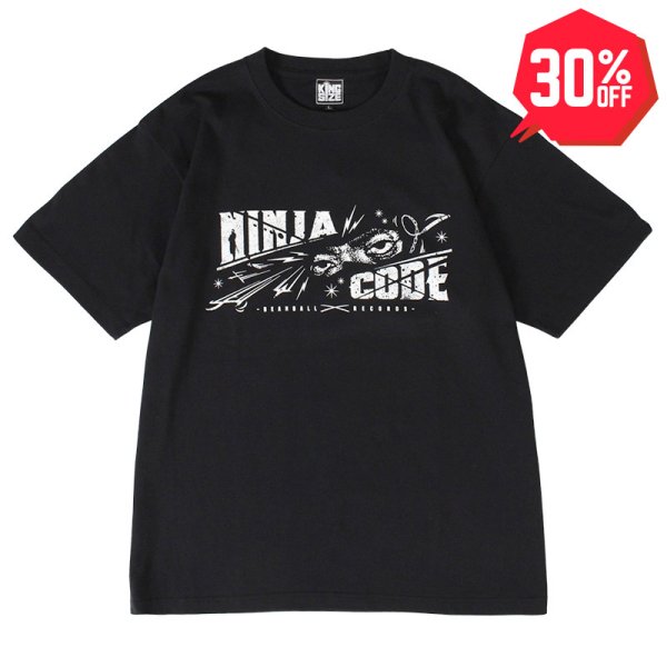 画像1: 【30%OFF】KINGSIZE（キングサイズ）× BEAN BALL RECORDS “NINJA CODE TEE” (1)