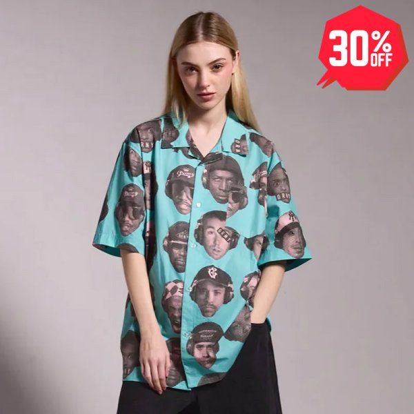 画像1: 【30%OFF】GRIMEY / GRMY (グライミー) “THE MIDNITE BUTTON UP SHIRT” (1)