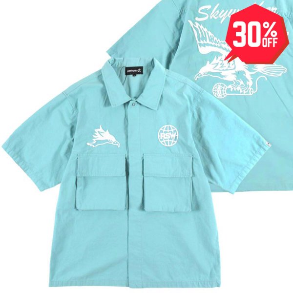 画像1: 【30%OFF】【ラストMのみ】KINGSIZE（キングサイズ）“x RYO the SKYWALKER COLLABO FATIGUE SHIRTS” (1)