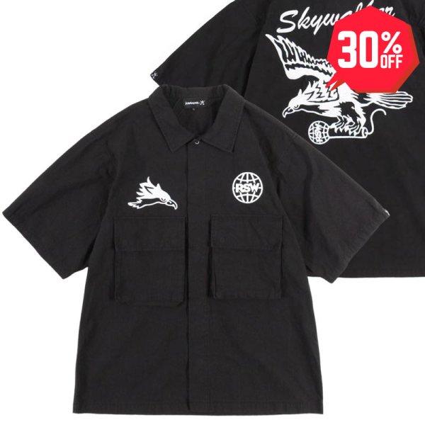 画像1: 【30%OFF】KINGSIZE（キングサイズ）“x RYO the SKYWALKER COLLABO FATIGUE SHIRTS” (1)