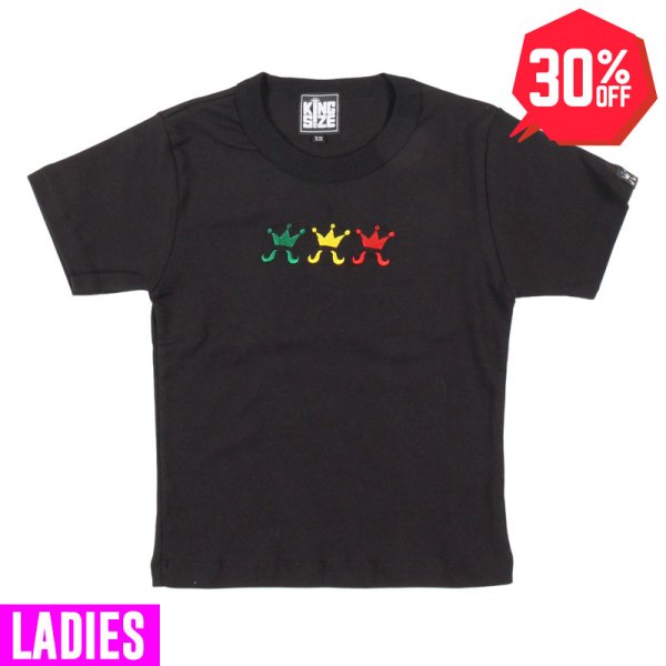 画像1: 【30%OFF】[レディース] KINGSIZE（キングサイズ）“THREE KING CROPPED WOMEN'S TEE” (1)