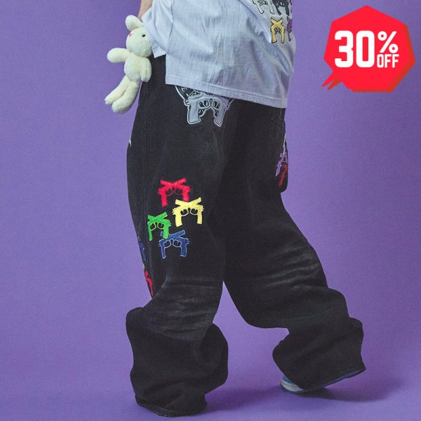 画像1: 【30%OFF】GALFY(ガルフィー) “チャカパッチデニム2” (1)