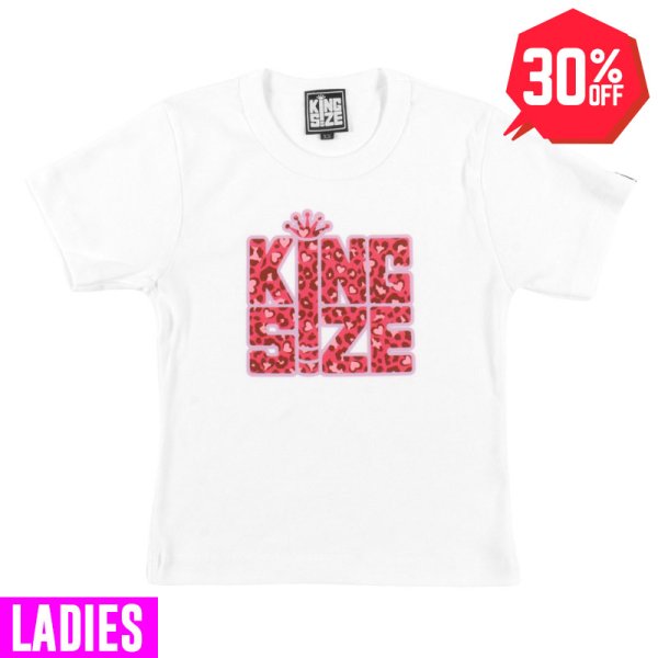 画像1: 【30%OFF】[レディース] KINGSIZE（キングサイズ）“LEOPARD BLUNT CROPPED WOMEN'S TEE” (1)