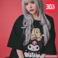 画像1: 【30%OFF】【ラスト中型犬（L）のみ】GALFY(ガルフィー)ｘクロミ “クロミちゃんとGALFYの半袖TEE” (1)
