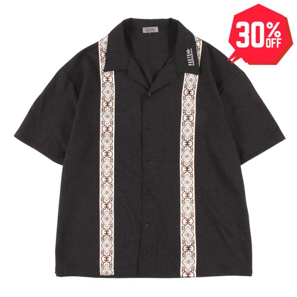 画像1: 【30%OFF】【ラストLのみ】PeeTee. (ピーティー) “LINE TAPE OPEN COLLER SHIRT” (1)