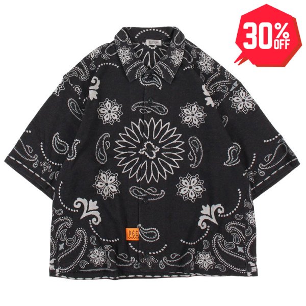 画像1: 【30%OFF】PeeTee. (ピーティー) “BANDANA JQD CROPPED SHIRTS” (1)