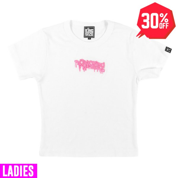 画像1: 【30%OFF】[レディース] KINGSIZE（キングサイズ）“CASPER DRIP CROPPED WOMEN'S TEE” (1)