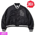 画像1: 【30%OFF】NEWERA（ニューエラ）“Women's バーシティージャケット ロサンゼルス・ドジャース ブラック” (1)
