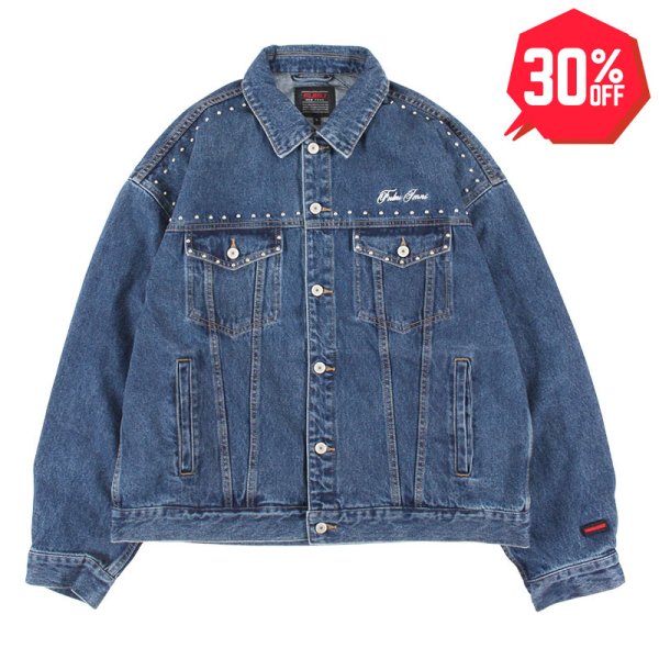 画像1: 【30%OFF】FUBU（フブ） “STUDS DENIM JACKET” (1)